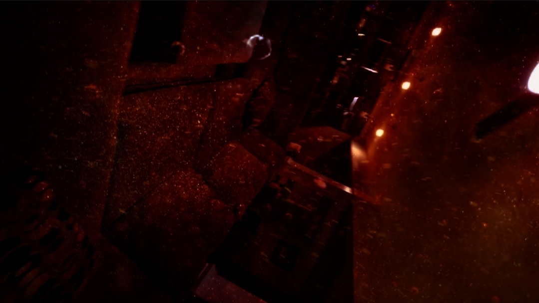 Stranger Things: The Breach dark ember-lit corridor key art